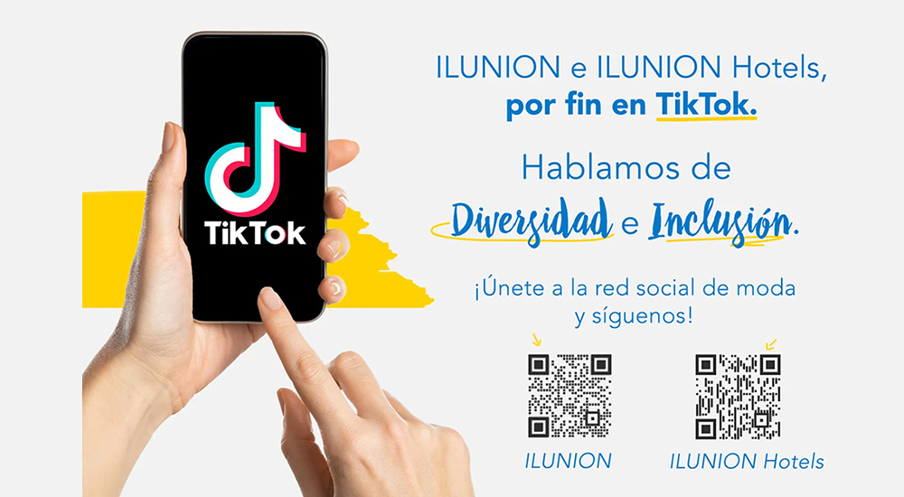 Cartel informativo de los nuevos perfiles en Tik Tok de Ilunion