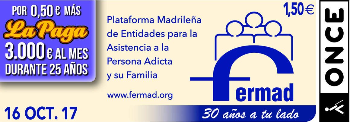 Cupón del 16 de octubre dedicado al 30 aniversario de FERMAD