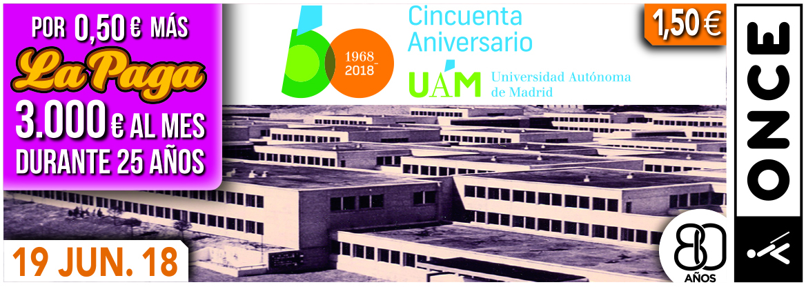 Cupón del 19 de junio dedicado al 50 aniversario de la UAM
