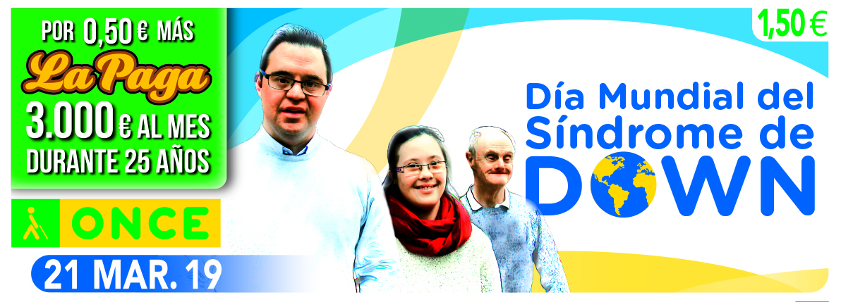 Cupón del 21 de marzo dedicado al día Mundial del Síndrome de Down