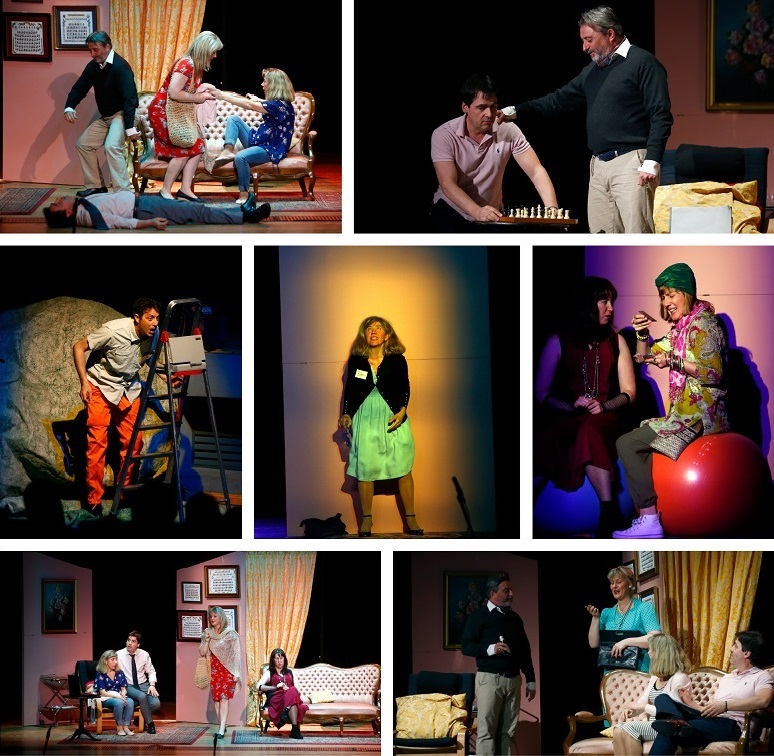 Collage con varios momentos de la actuación de la Luciérnaga en Villanueva de la Serena