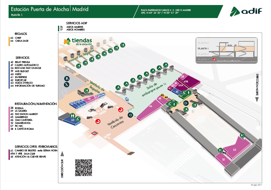 Plano de la estación de Atocha