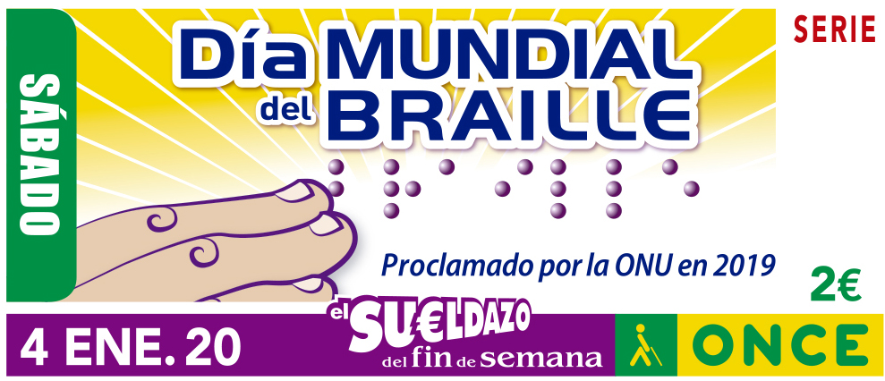 Cupón del 4 de enero dedicado al Día Mundial del Braille
