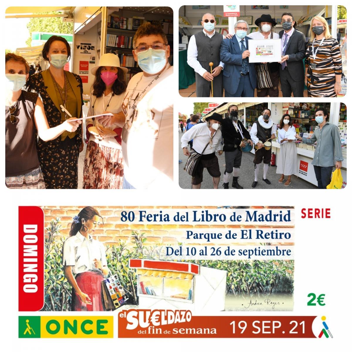 Collage con varios momentos de la presentación del cupón con La Luciérnaga