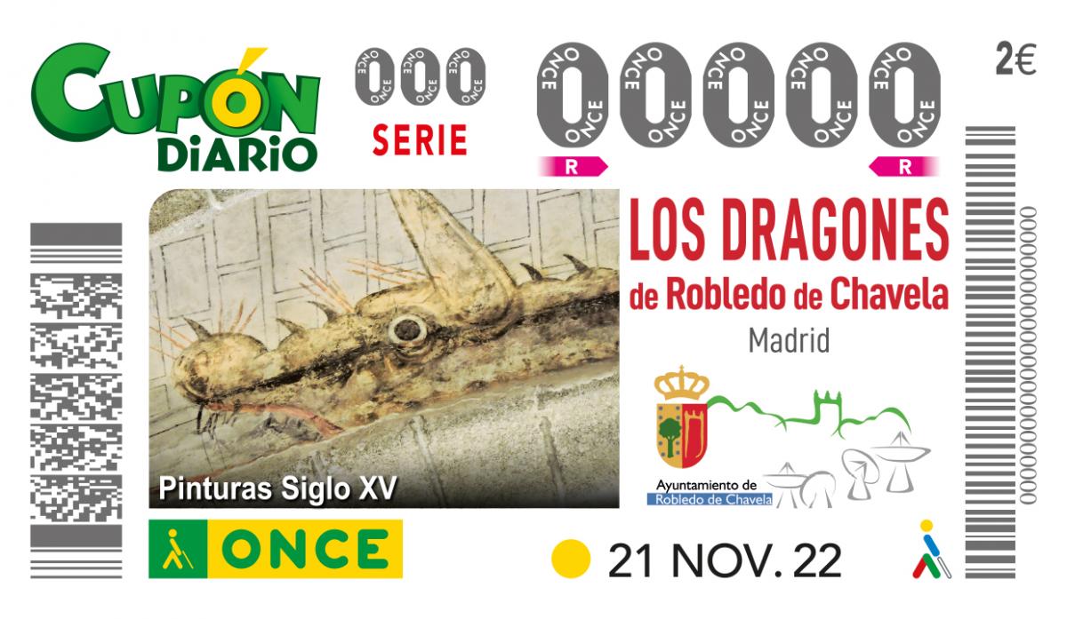Cupón del 21 de noviembre dedicado a los Dragones de Robledo de Chavela