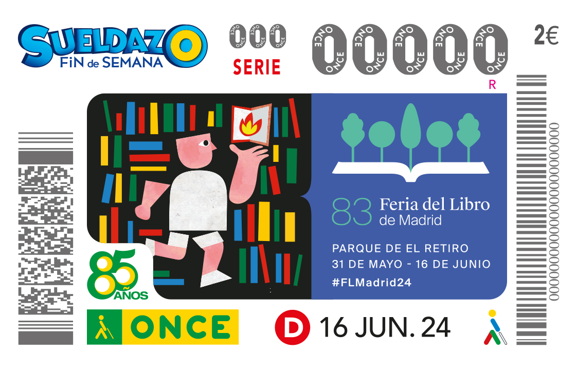 Cupón del 16 de junio dedicado a la Feria del Libro de Madrid