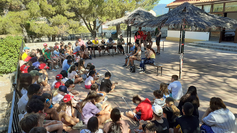 Visita de Alba García al campamento