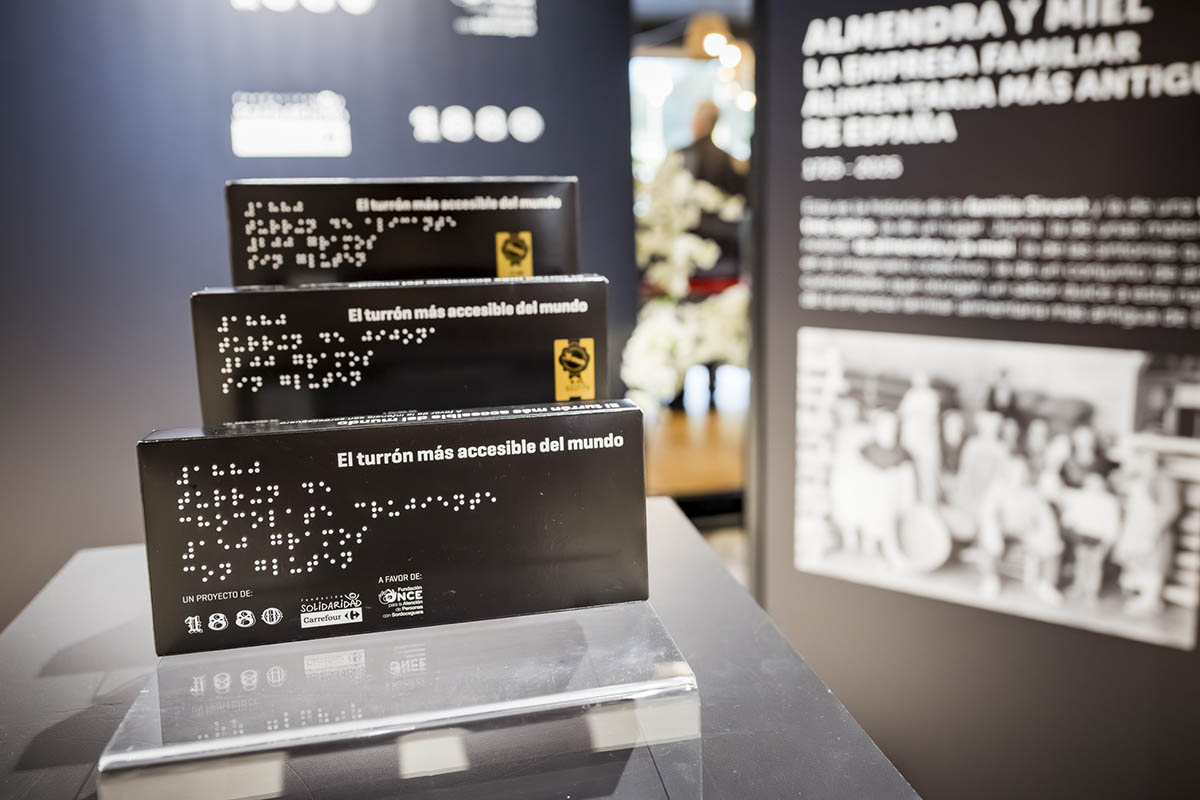 Tabletas de turrón accesible