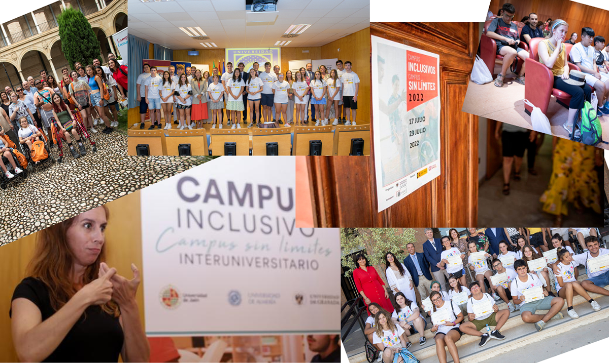 Collage con fotos de diferentes campus