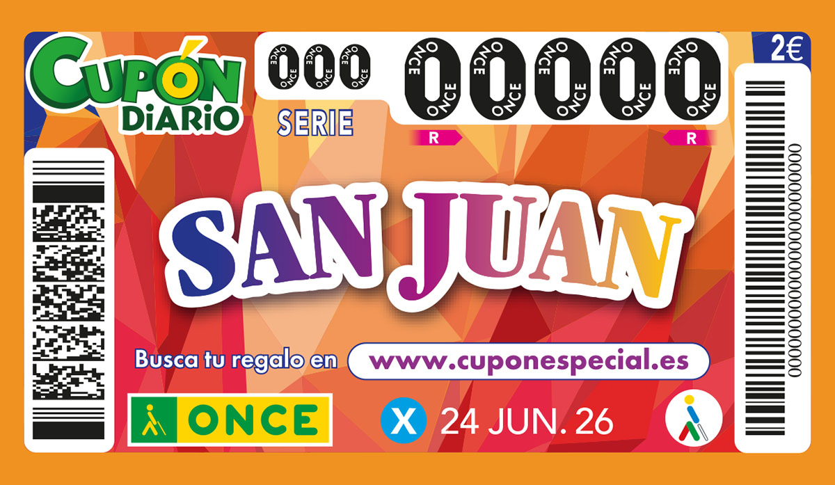 Cupón de la ONCE dedicado a la Fiesta de San Juan 2026