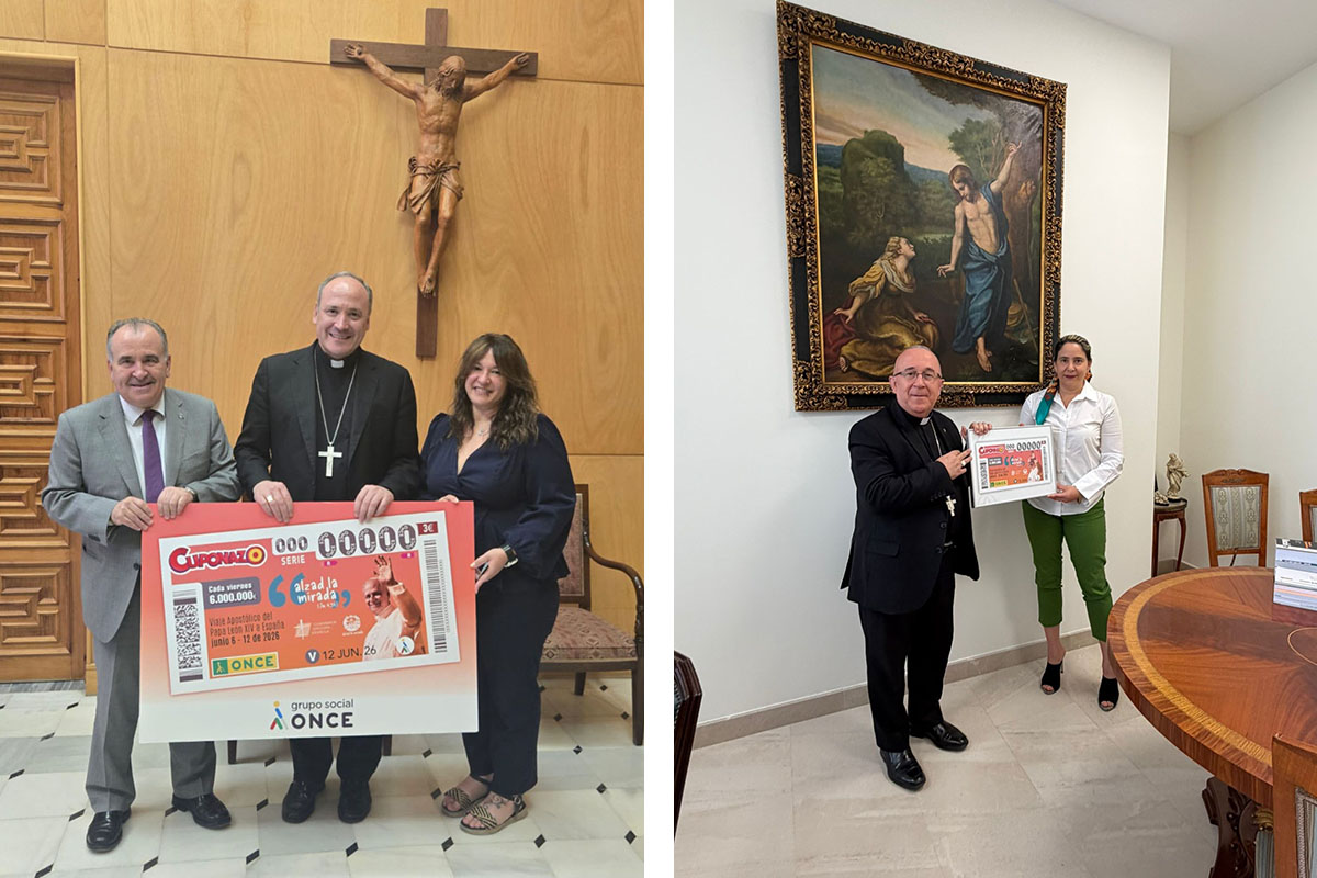 Entrega del cupón a los Obispos de Alcalá y Getafe
