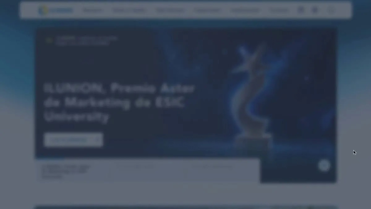 Web de Ilunion nublada