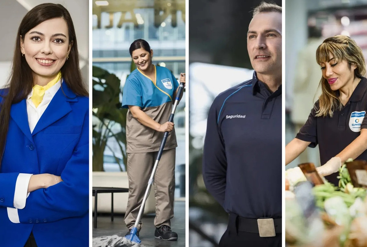 Diferentes profesionales de Ilunion