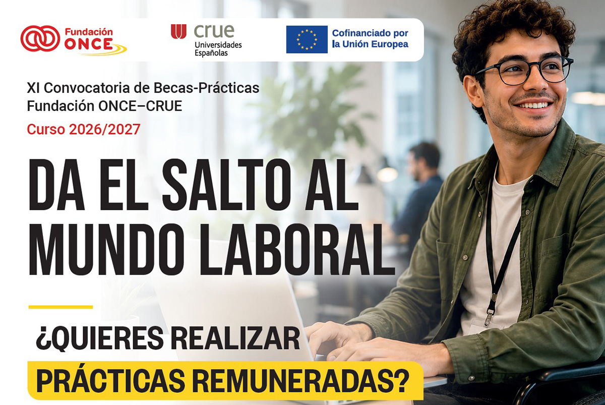 Cartel con el anuncio de las becas