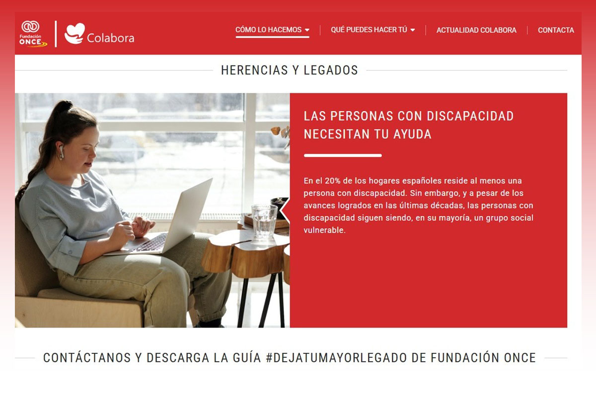 Cartel de las herencias y legados de Fundación ONCE