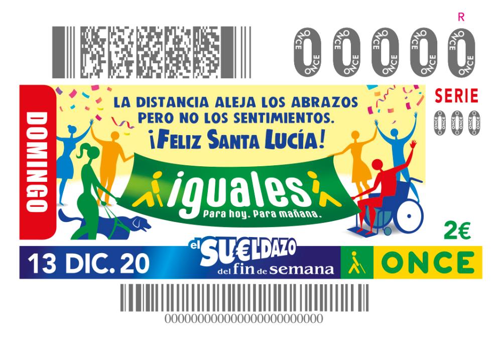 Cupón del 13 de diciembre dedicado a Santa Lucía