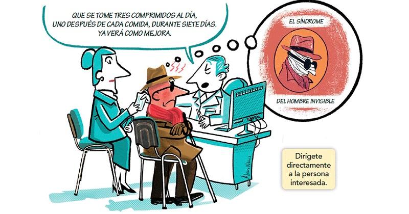 VIñeta de 'Mira' que explica cómo dirigirte a una persona ciega