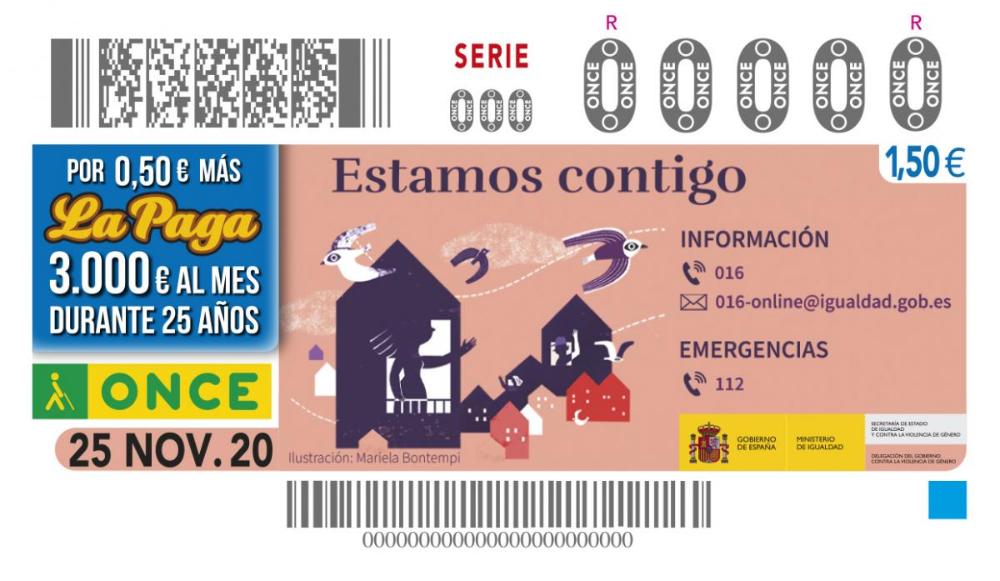 Cupón del 25 de noviembre dedicado al Día Internacional de la Eliminación de la Violencia contra la Mujer