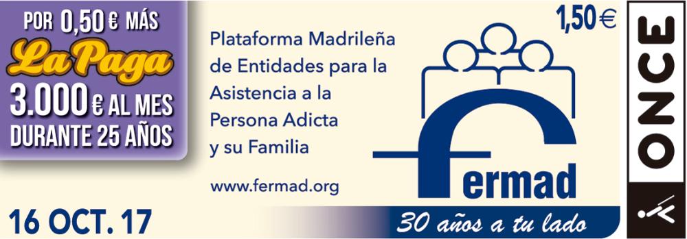 Cupón del 16 de octubre dedicado al 30 aniversario de FERMAD