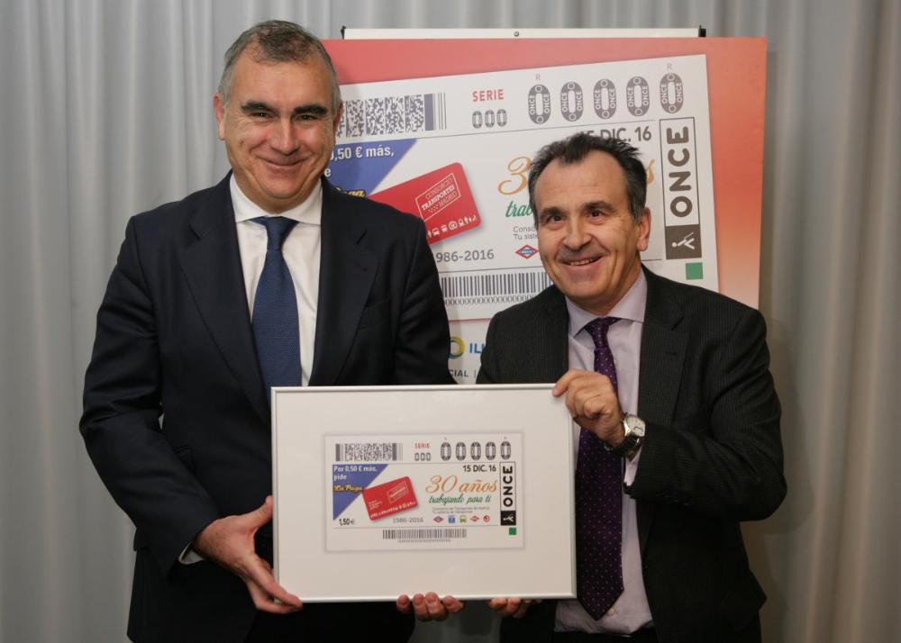Presentación del cupón dedicado al Consorcio de Transportes de la Comunidad de Madrid