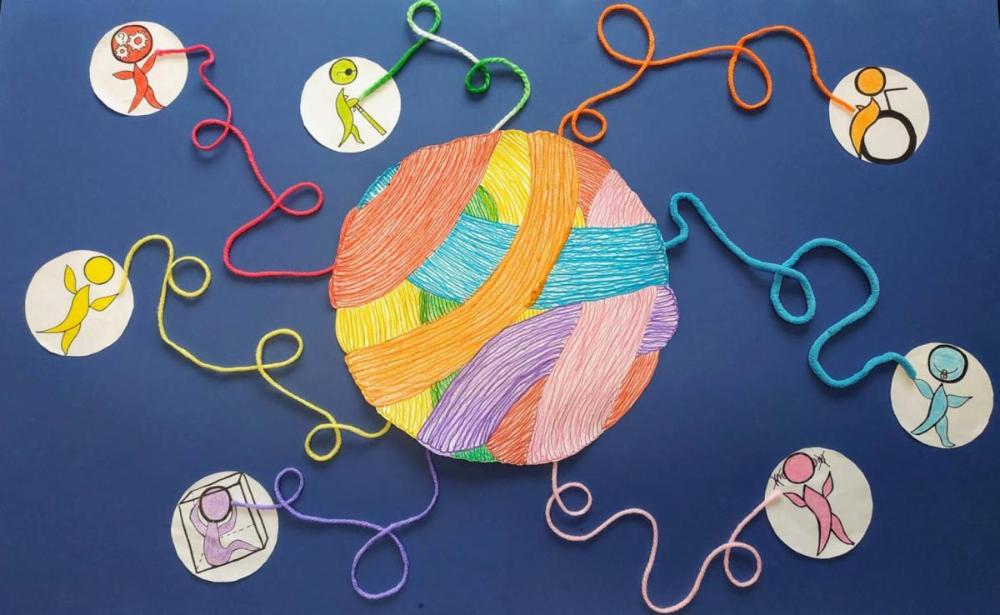 Bandera diseñada por los alumnos del Colegio Gondomar