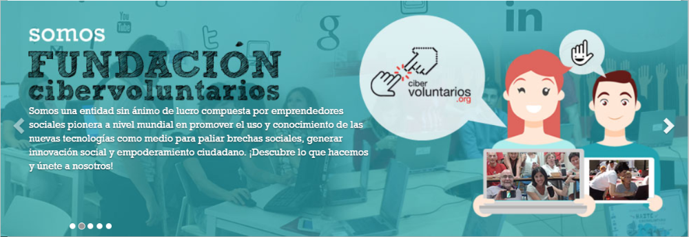 Imagen de la web de Cibervoluntarios