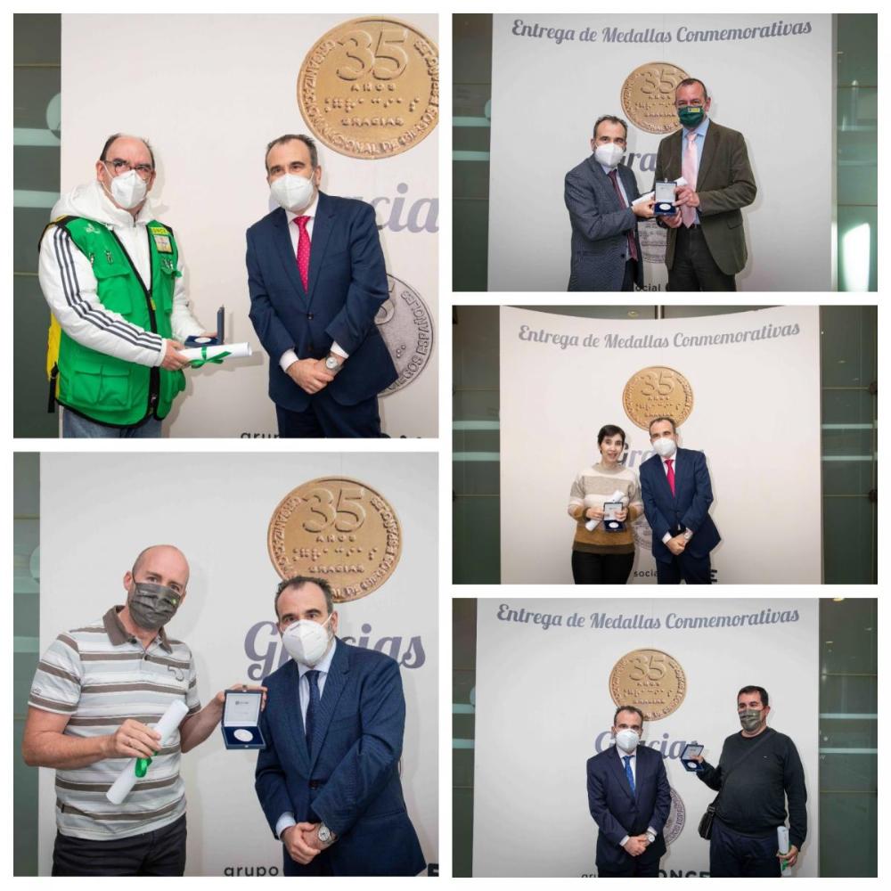 Collage con la entrega de medallas de los 25 años