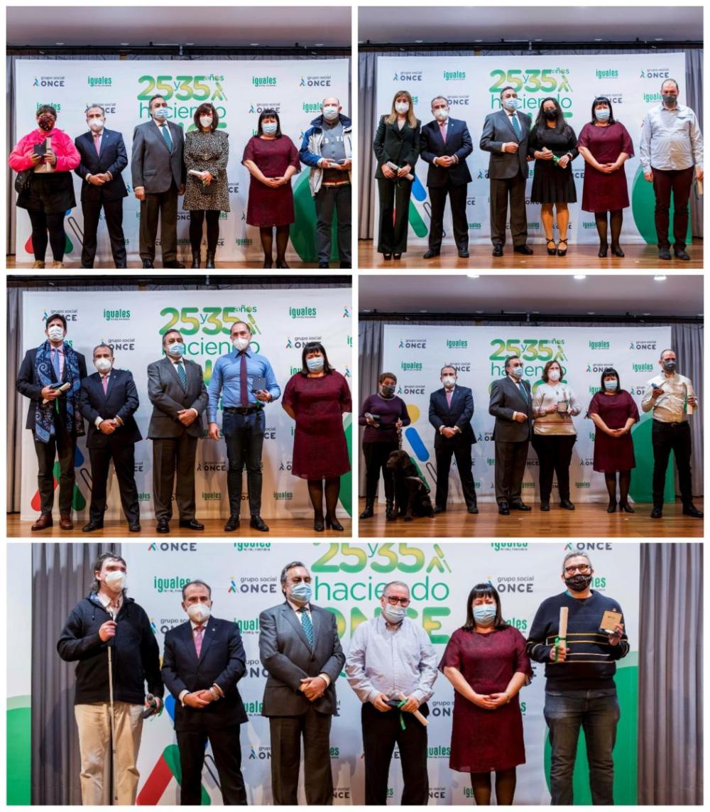 Collage de los diferentes grupos premiados con los 25 años