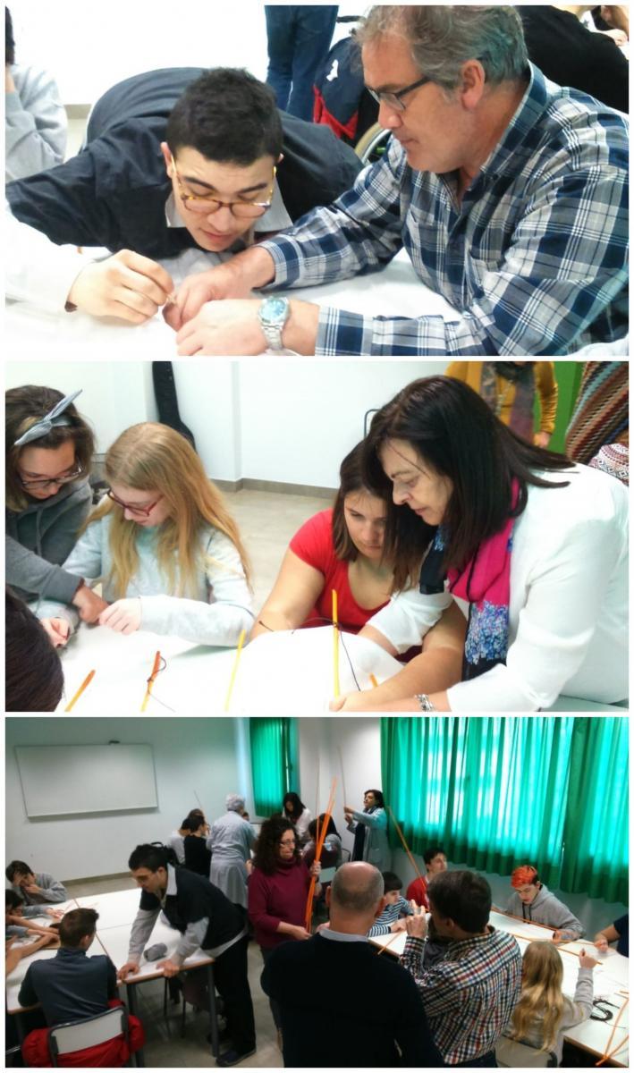 Collage con varias de las actividades de plástica realizadas por los chavales