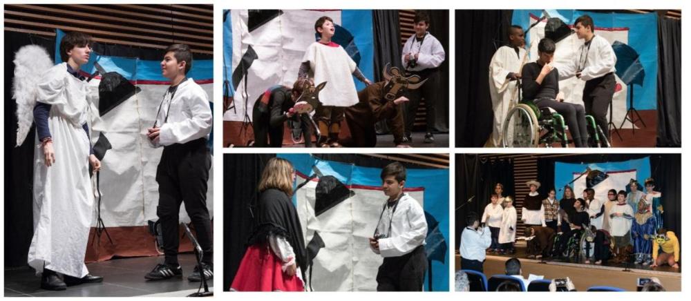 Collage con una de las actuaciones de los chavales