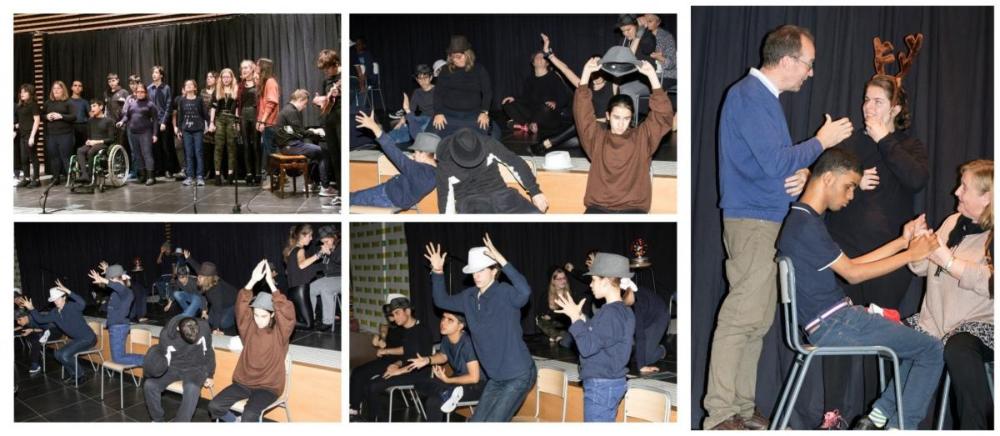 Collage con otra de las actuaciones de los chavales