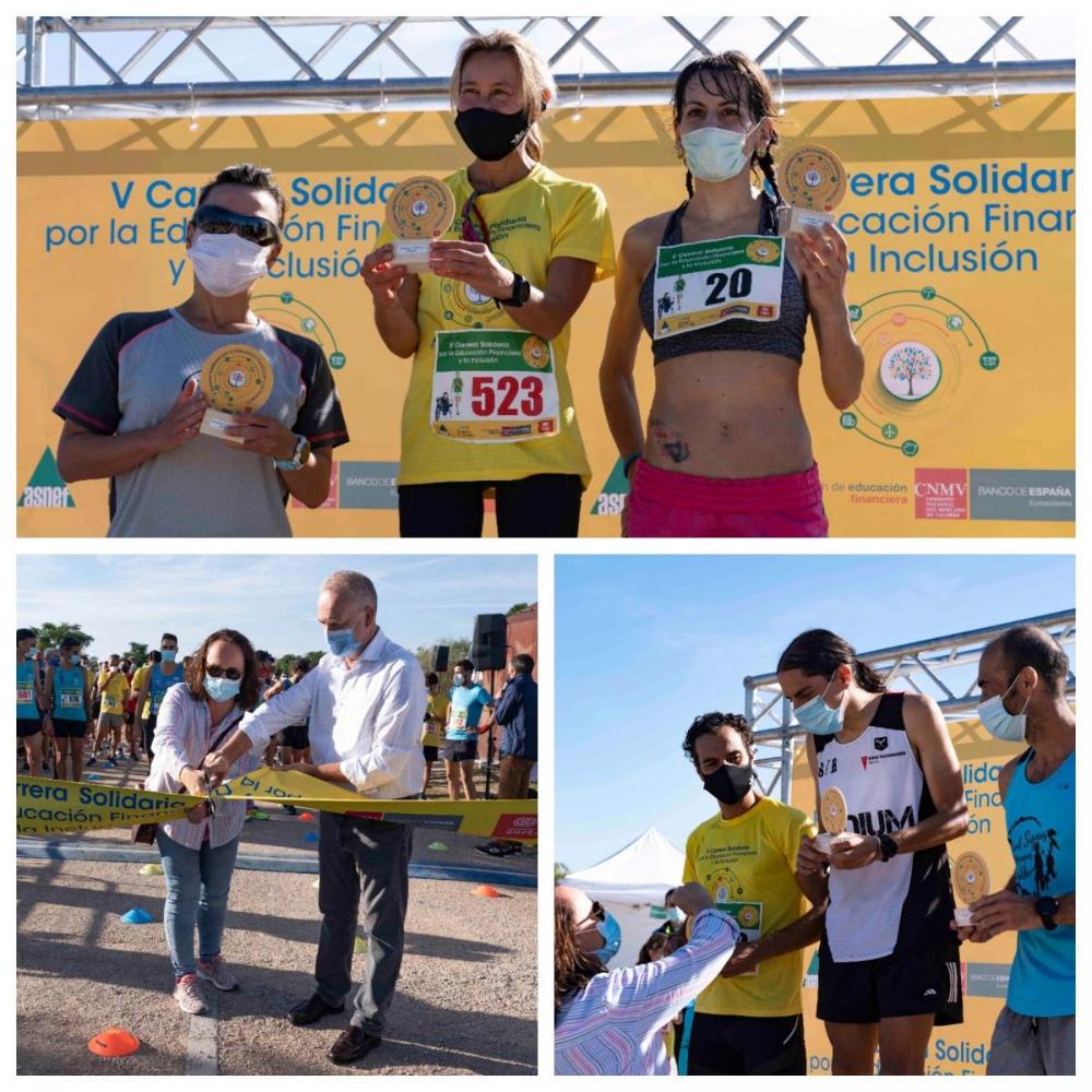 Collage con varios momentos de la carrera