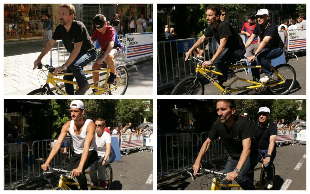Circuito de ciclismo donde las personas practicaron en el tándem