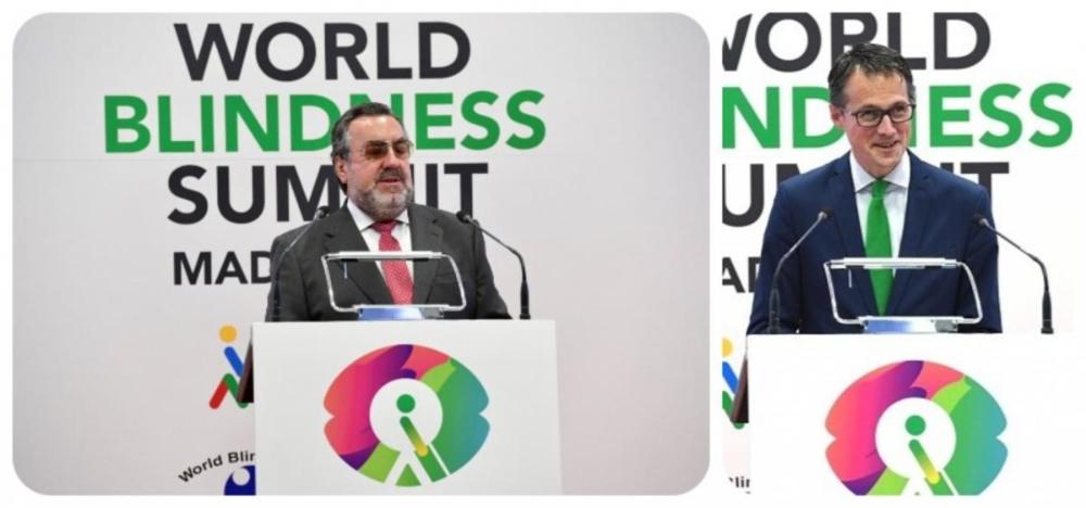 Miguel Carballeda y Fernando Riaño durante la clausura