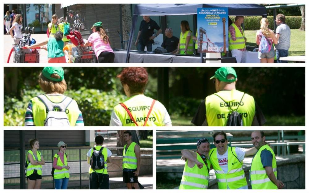 El equipo de apoyo distribuido por diferentes puntos del Parque