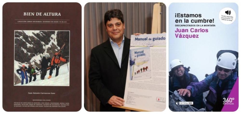 Portadas de los tres libros publicados