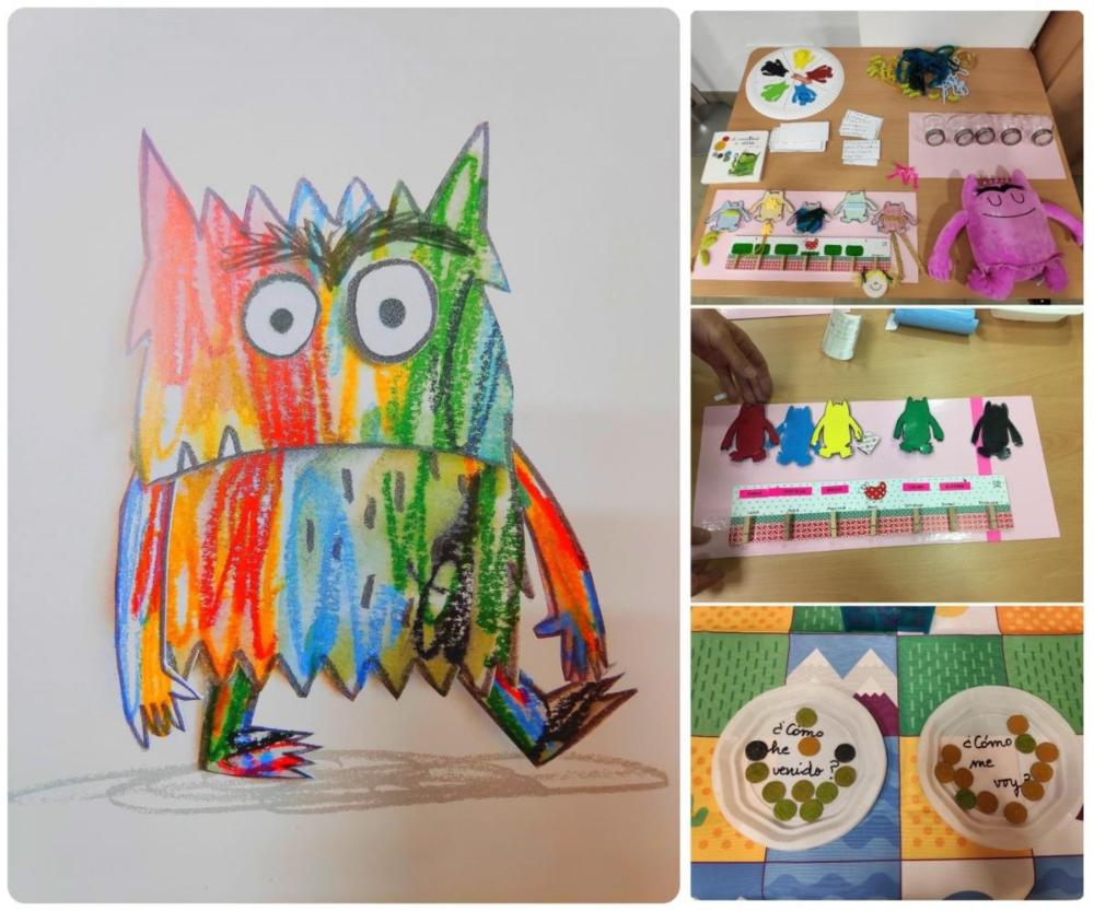 Collage con los trabajos realizados en el taller de manualidades