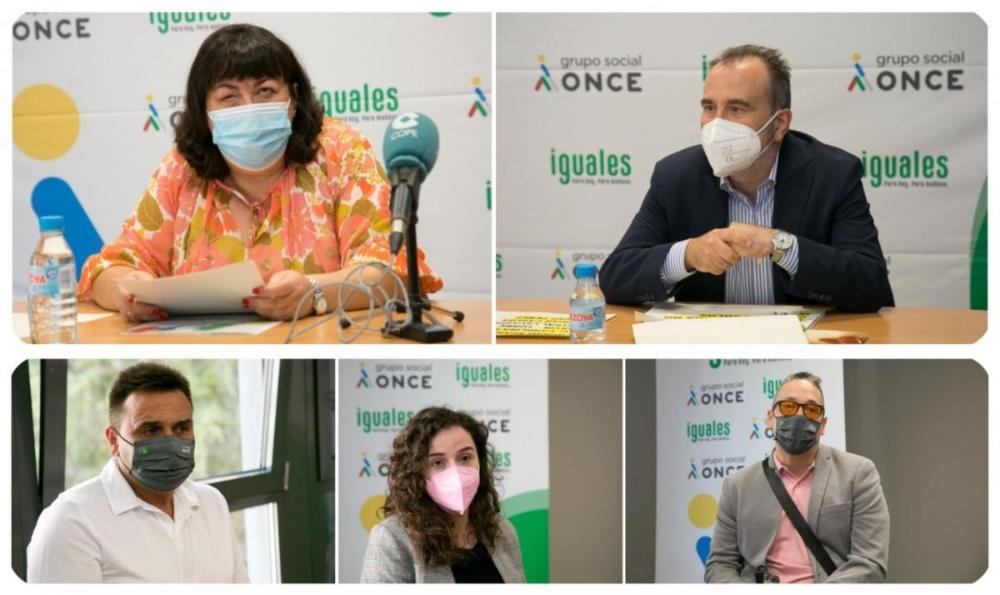 Arriba, Teresa Rodríguez y Luis Natalio Royo; abajo, Miguel Ángel Chorro, Carolina Lanchas y Juan Carlos Márquez