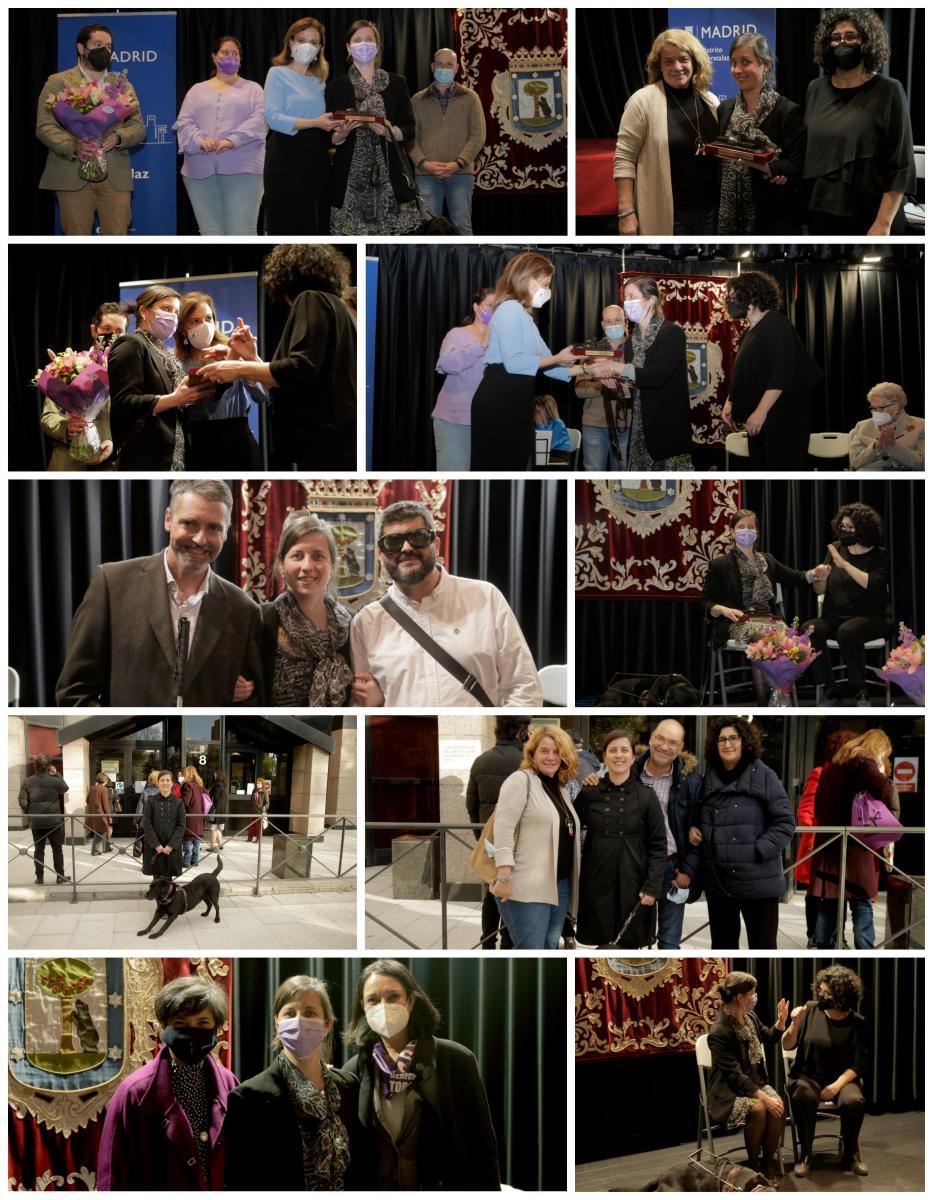 Collage con varios momentos del acto