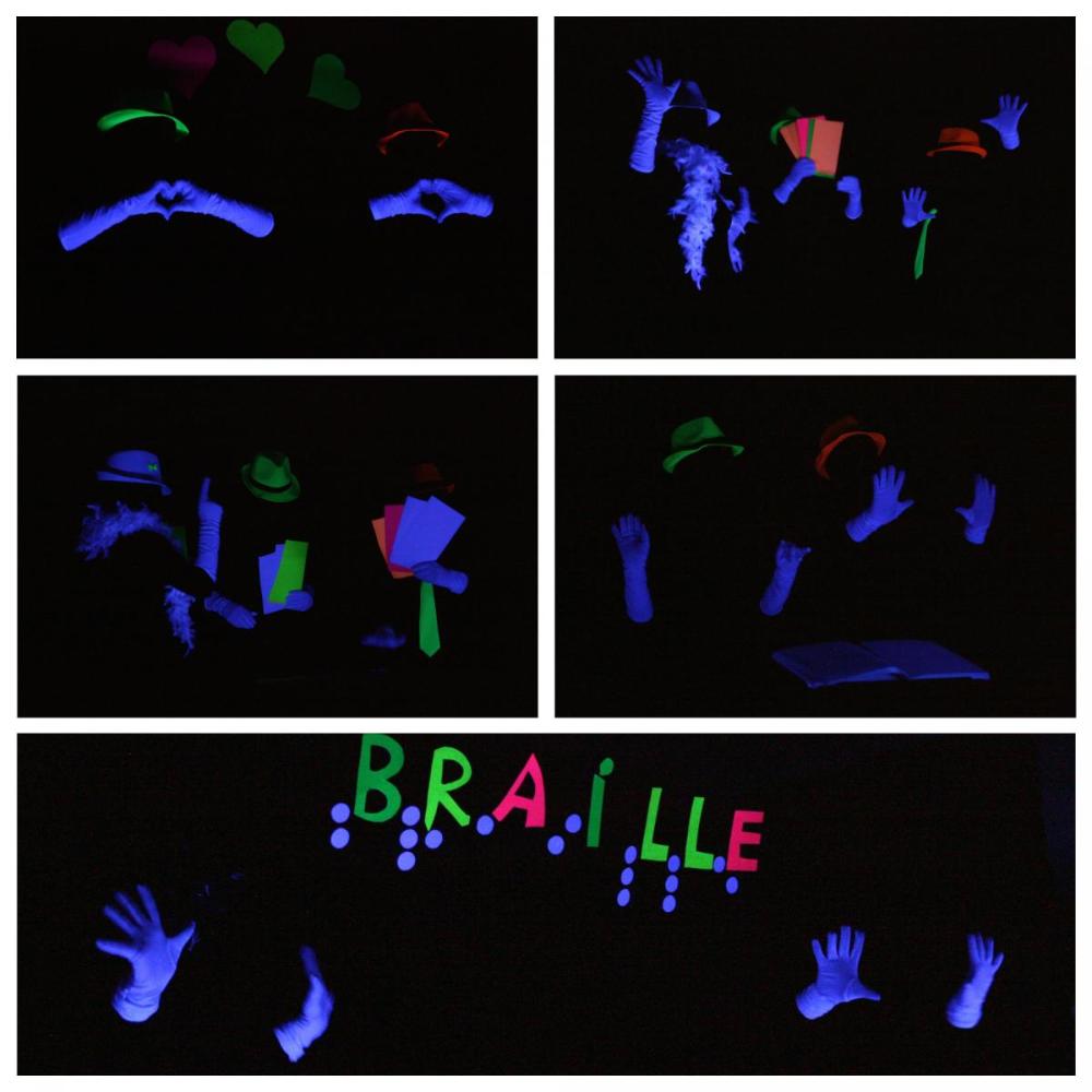 Collage de la representación I Concurso de teatro leído