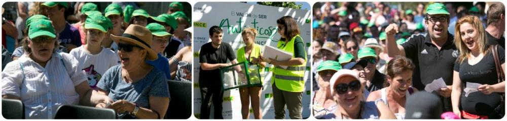 Varios momentos del sorteo con la alegría de algunos de los obsequiados