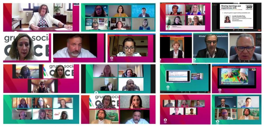 Collage con varios de los webinarios celebrados