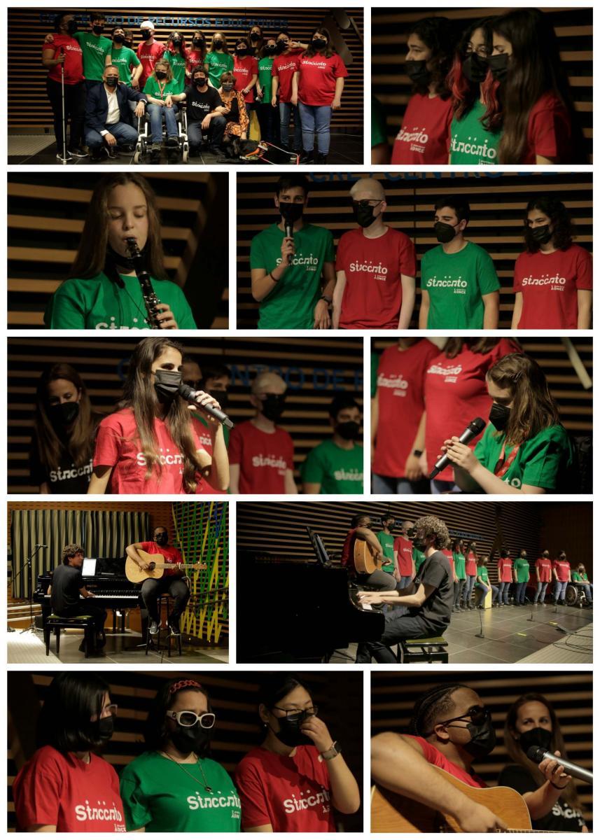 Varios momentos de la presentación de Stacatto