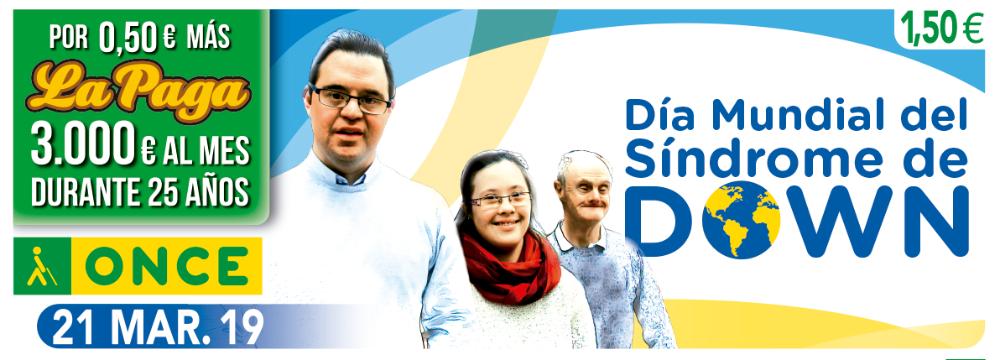Cupón del 21 de marzo dedicado al día Mundial del Síndrome de Down