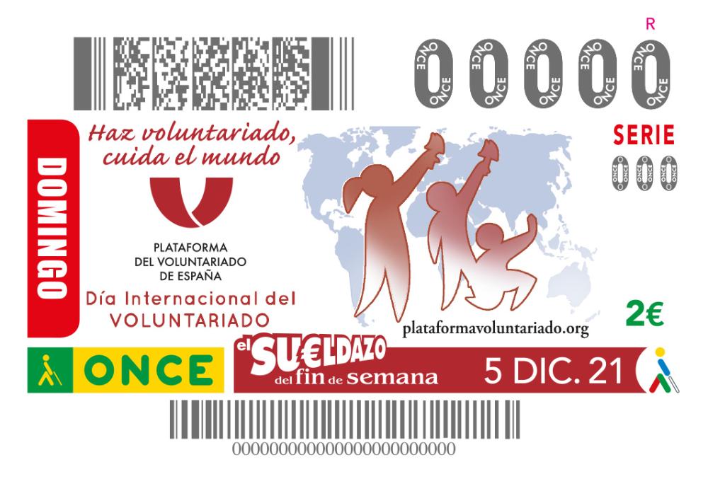 Cupón del 5 de diciembre dedicado al voluntariado