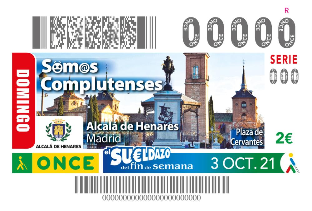 Cupón del 3 de octubre dedicado al gentilicio Complutense