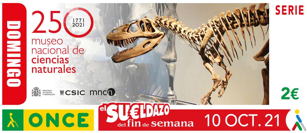 Cupón del 10 de octubre dedicado al Museo de Ciencias Naturales