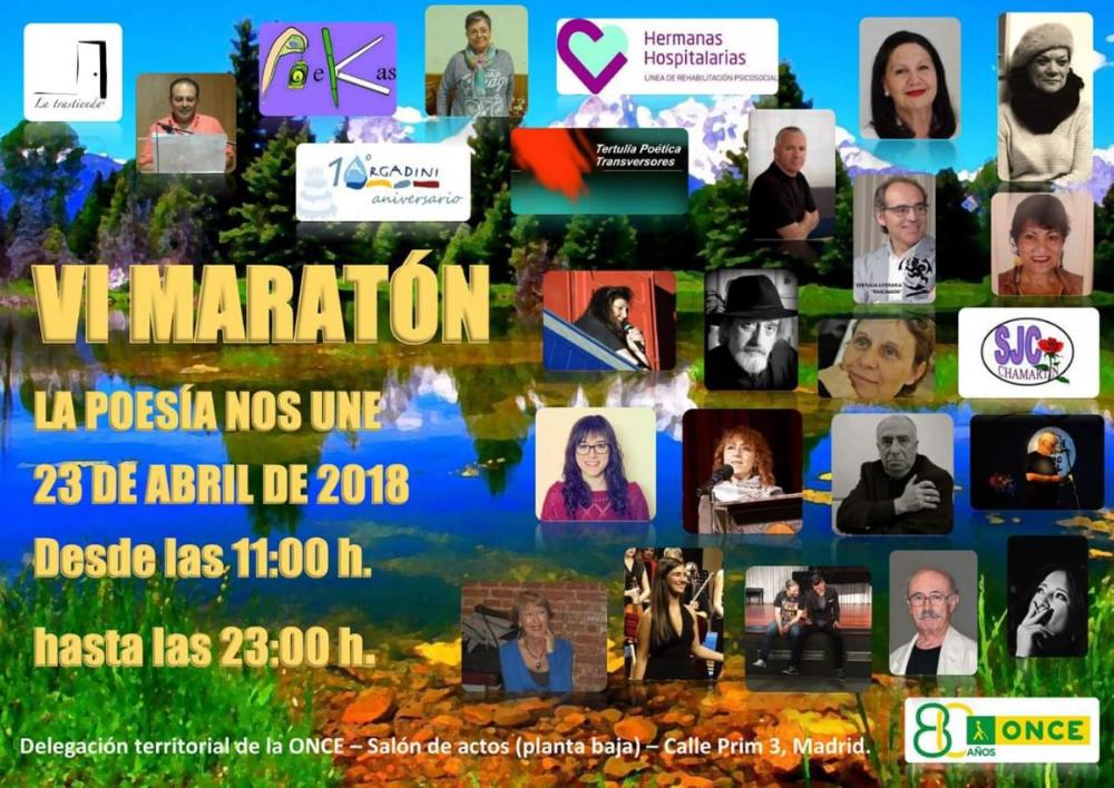 Cartel Poetas VI Maratón de Poesía
