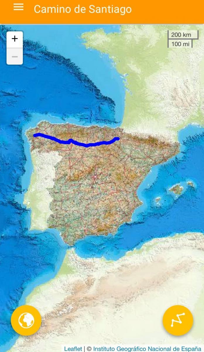 Aplicación del Camino de Santiago