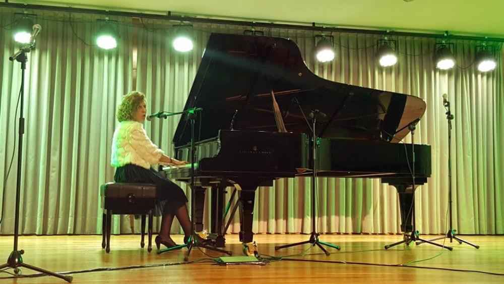 Carolina Loureiro durante su actuación